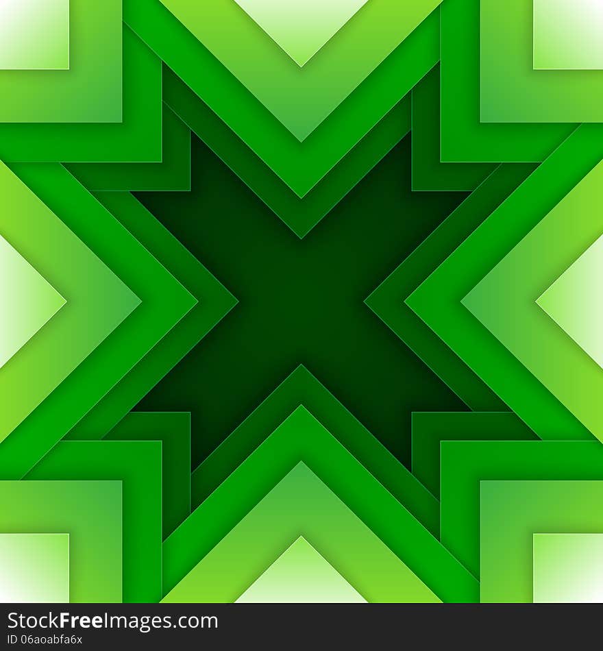 Abstract Green Triangle Shapes Background