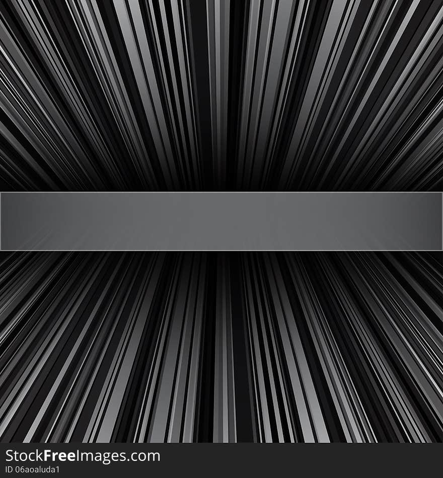 Abstract retro striped black and grey background