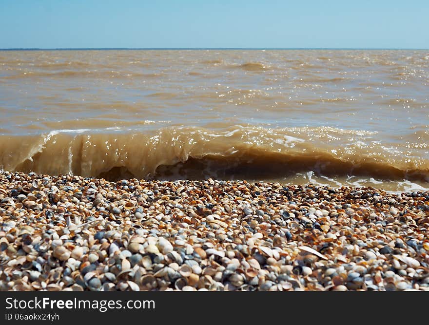 Sea Wave With Medical Clay And Shelly Beach