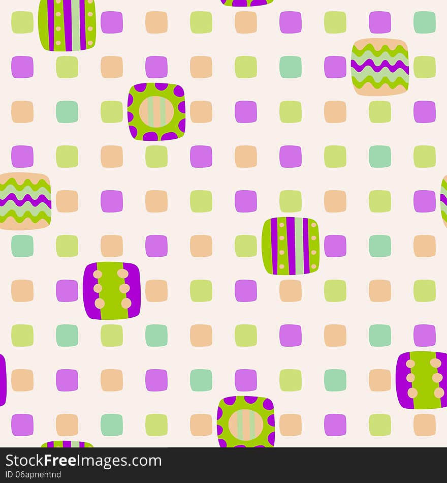 Seamless Geometric Pattern Of Squares