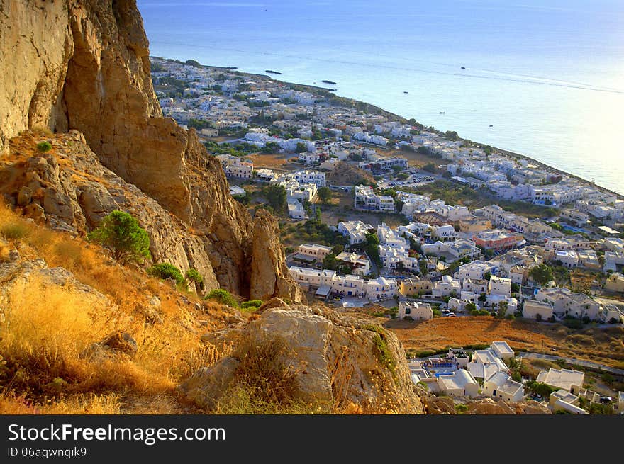 Charming Kamari view from above,Santorini