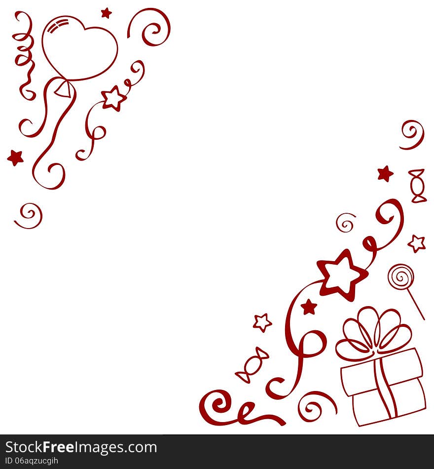 Holiday design elements. Illustration in vector