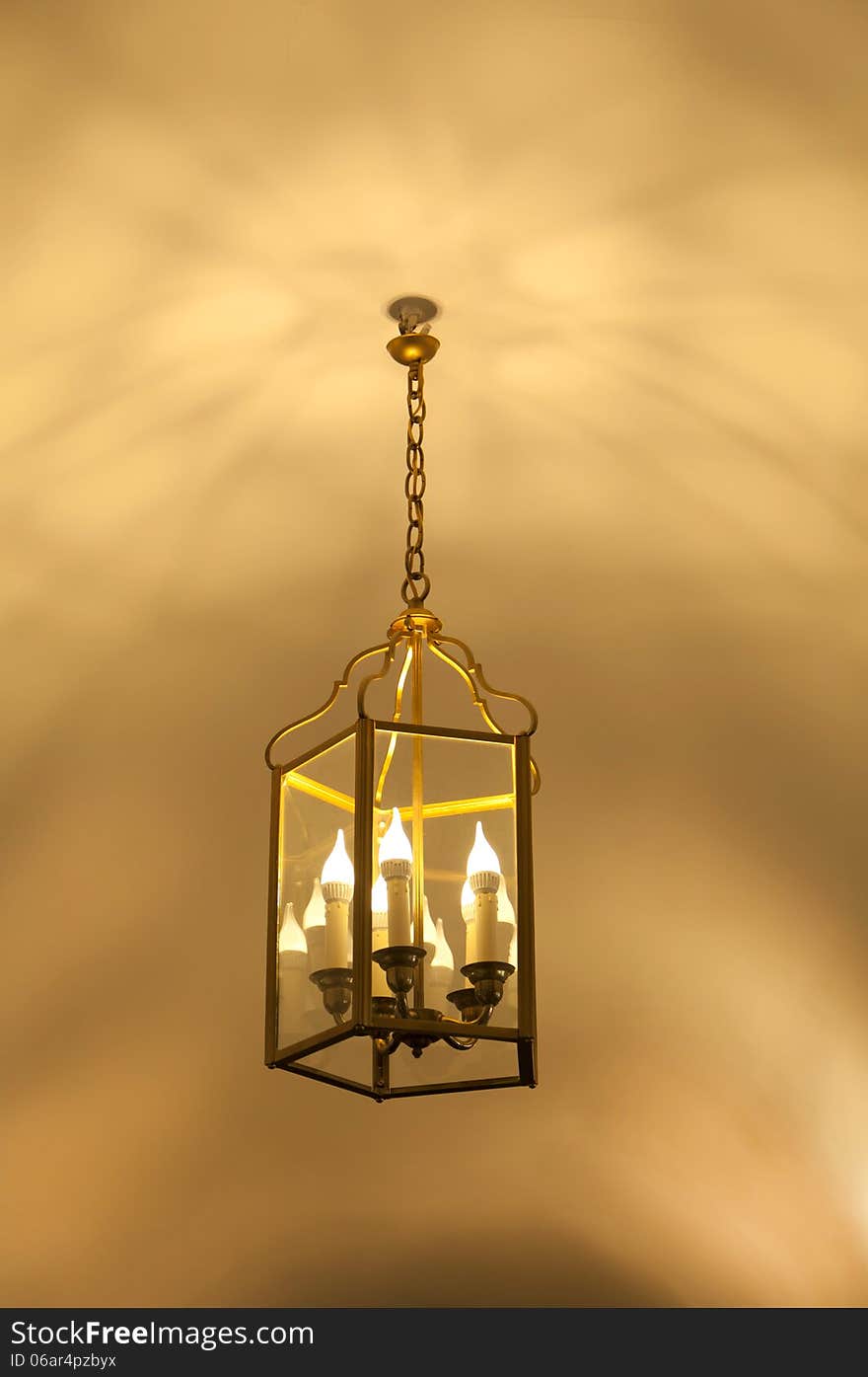 Antique lamp hanging