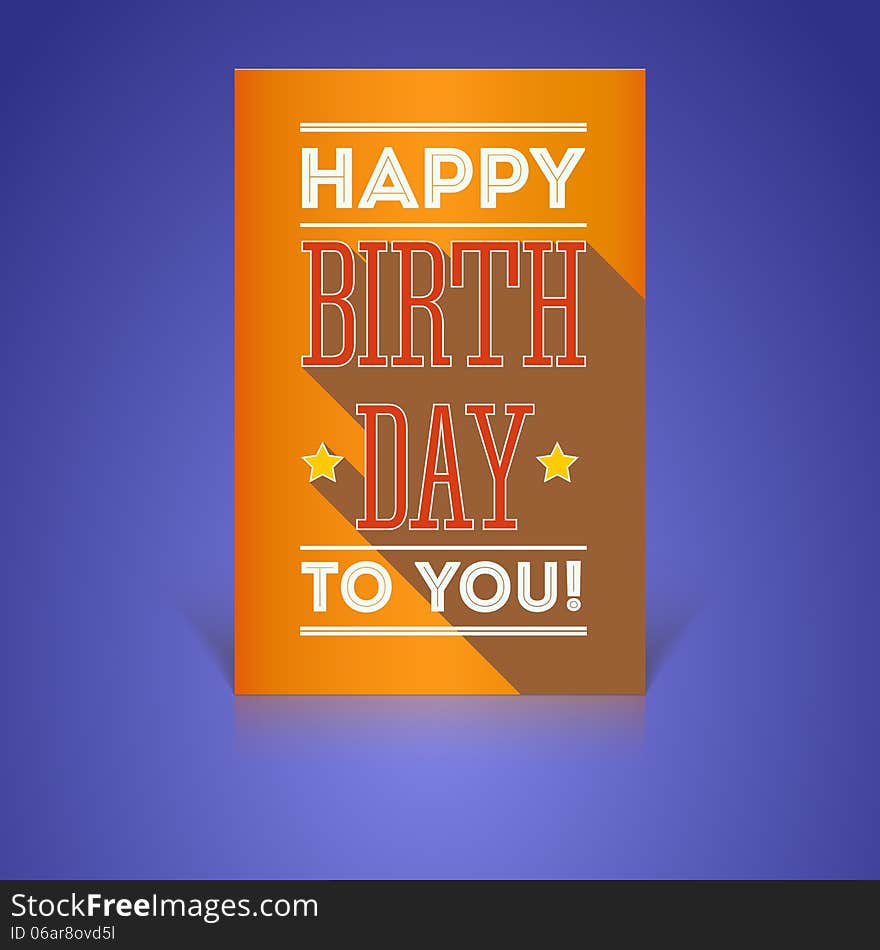 Vintage Birthday Card - Vector