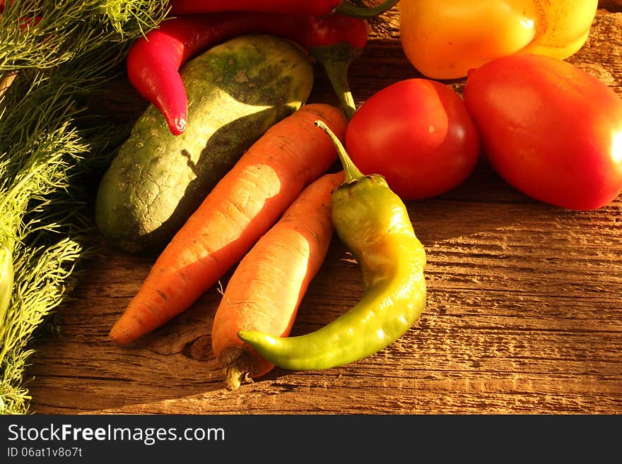 Red hot peppers on white background