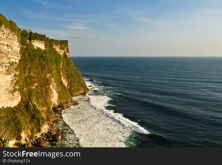 Uluwatu Cliffs in Bali Island, Indonesia