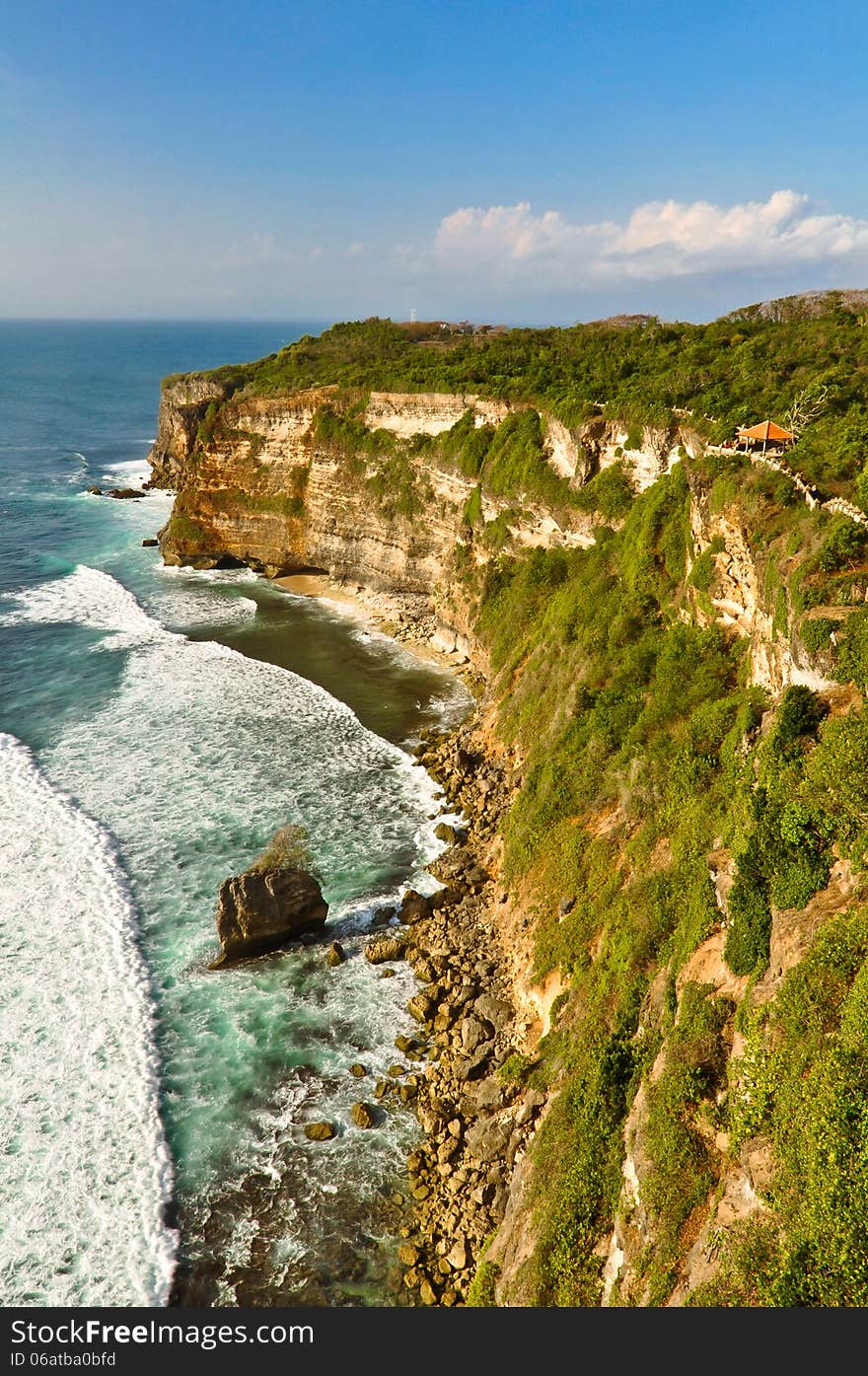 Uluwatu Cliffs in Bali Island, Indonesia