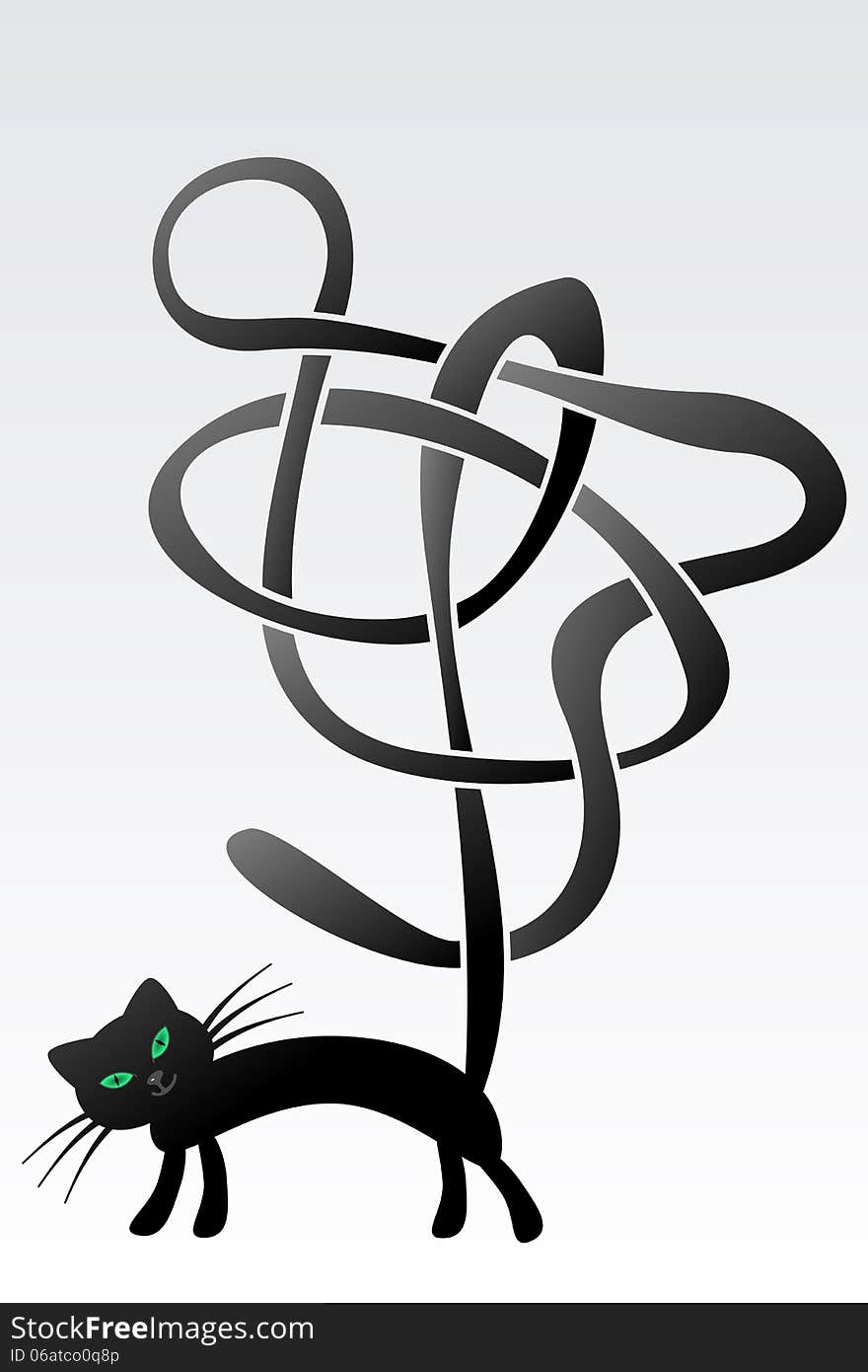 Graphic illustration of The Celtic Cat