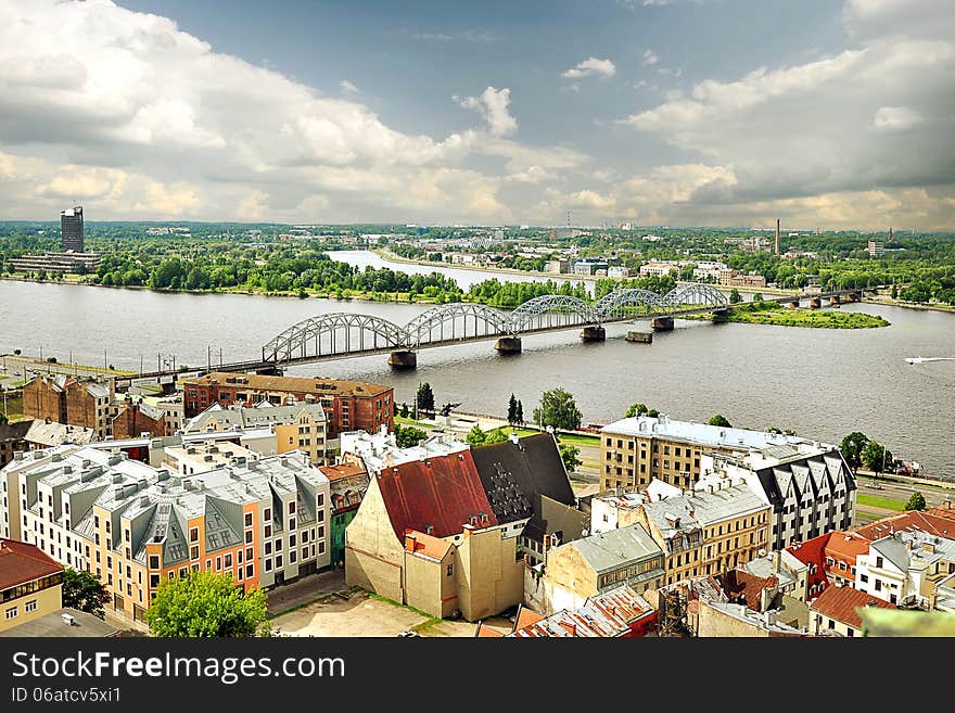 Panorama of Riga, Latvia