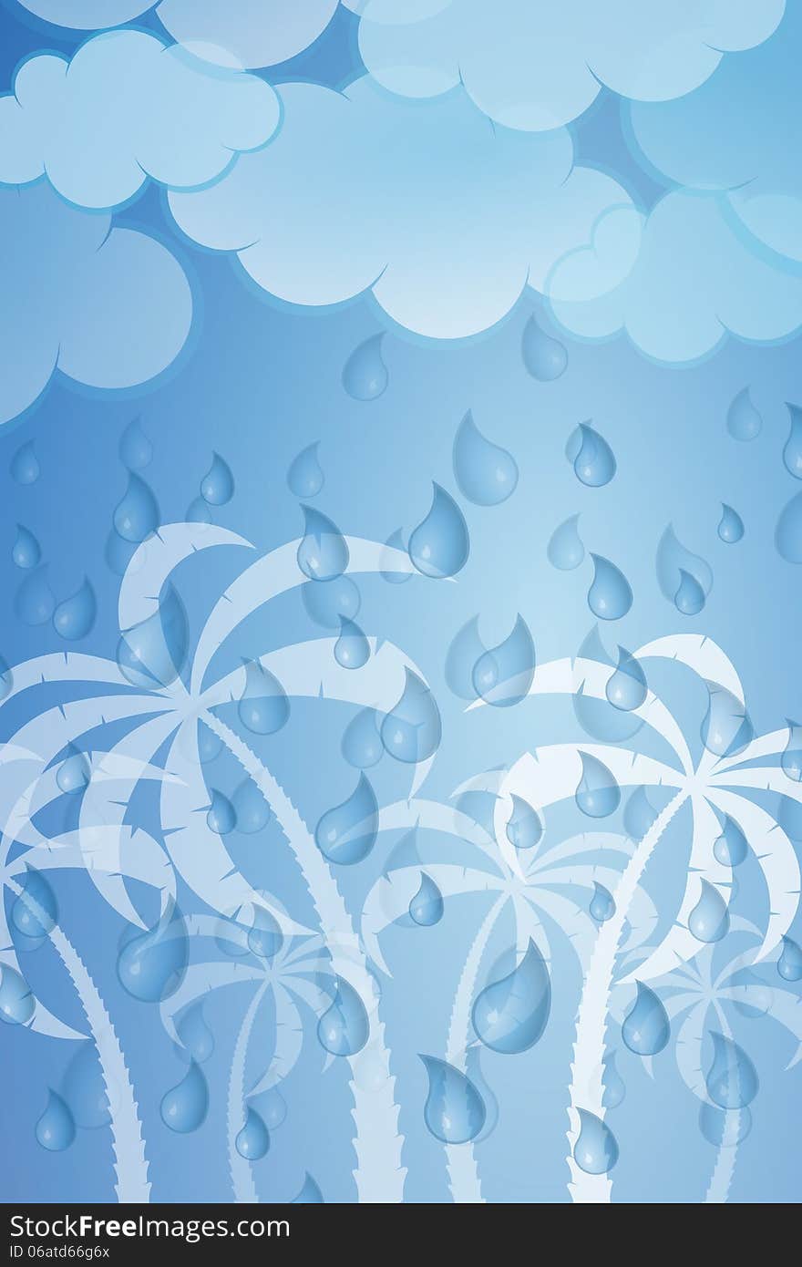 Graphic illustration of Blue Rain