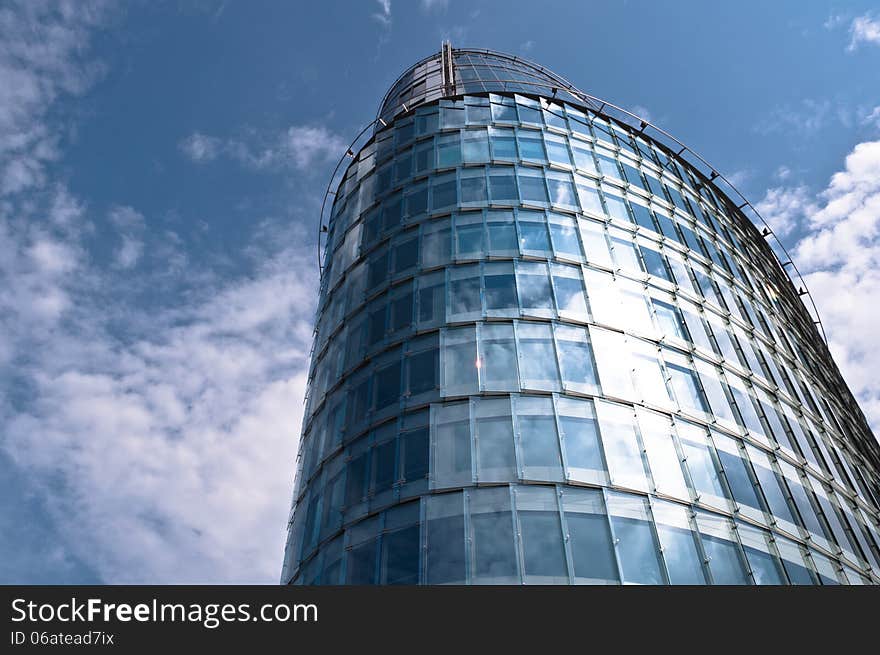 Modern High Rise Building in City Downtown Financial District.