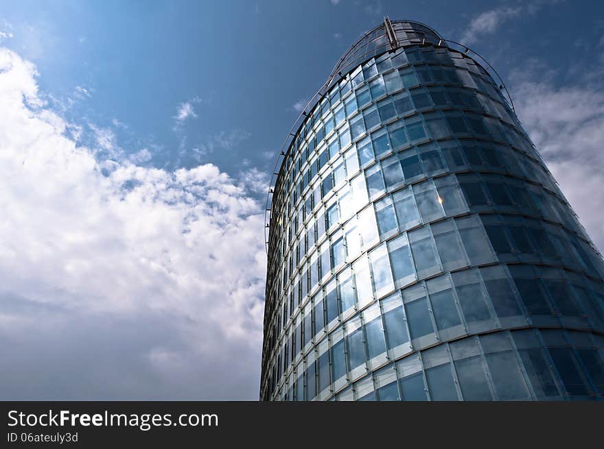 Modern High Rise Building in City Downtown Financial District.