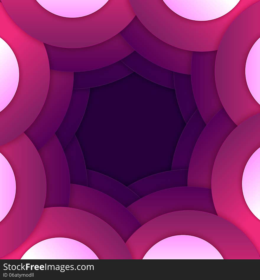 Abstract purple round shapes background