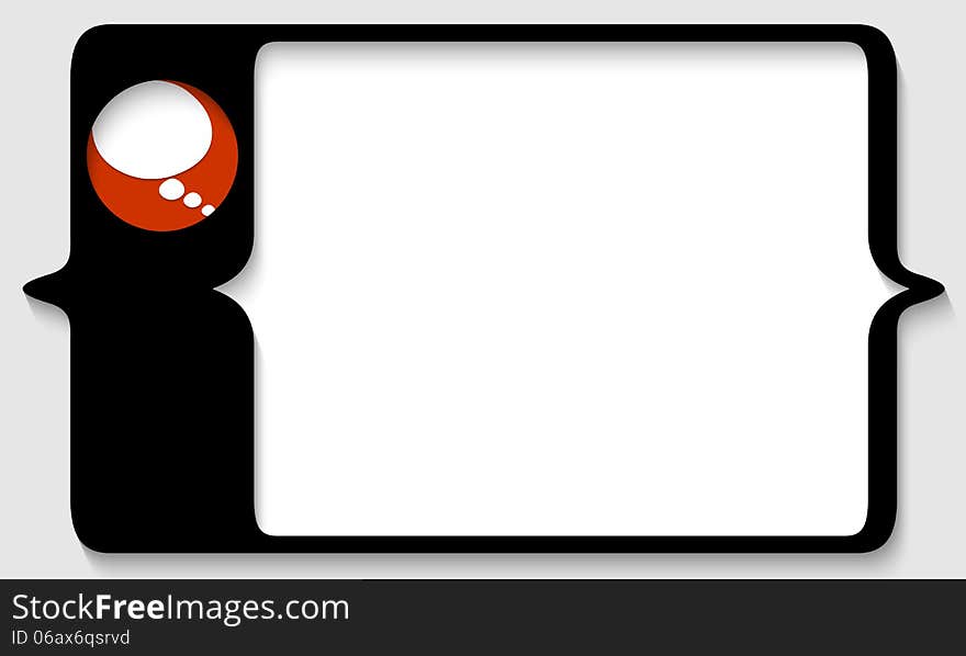 Box for any text with speech bubble