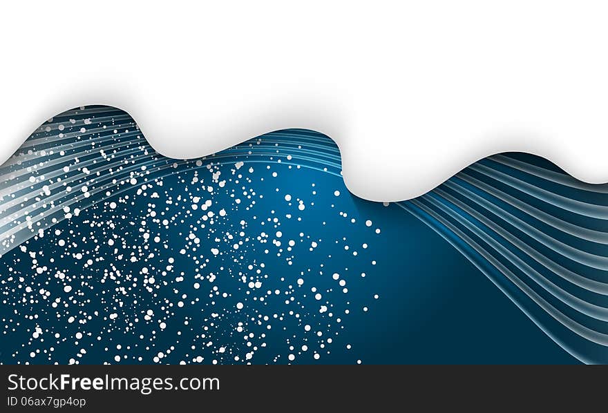 Vector abstract background with falling snow