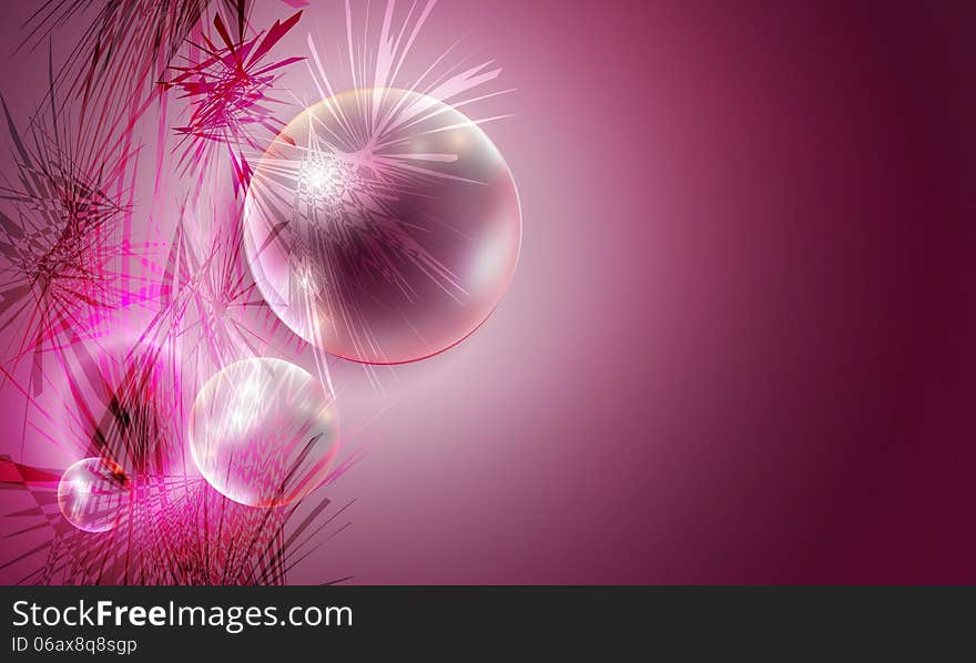 Background And Transparent Balls