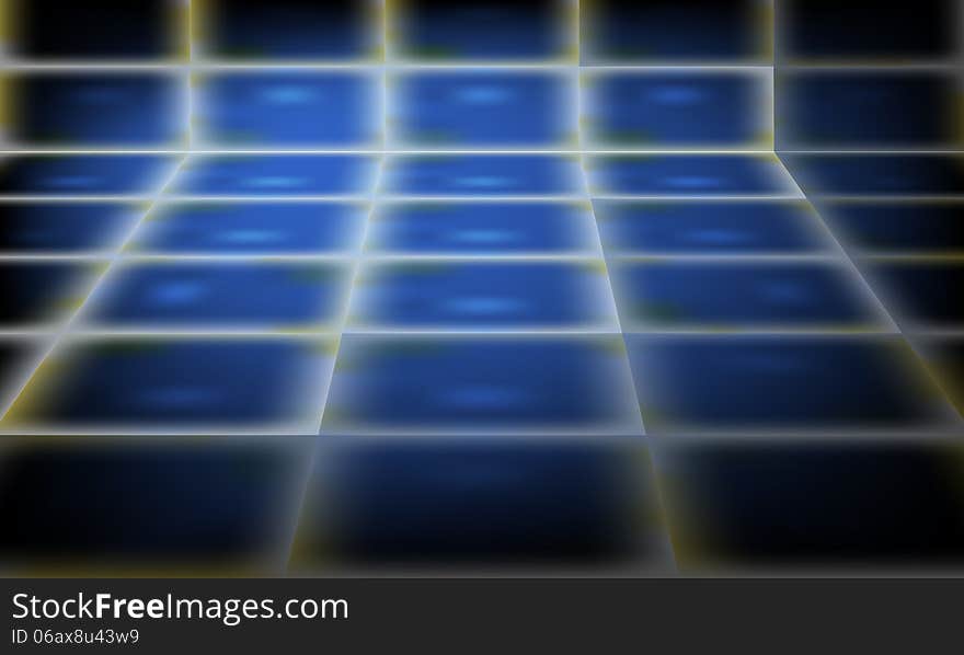 Blue abstract vector perspective background