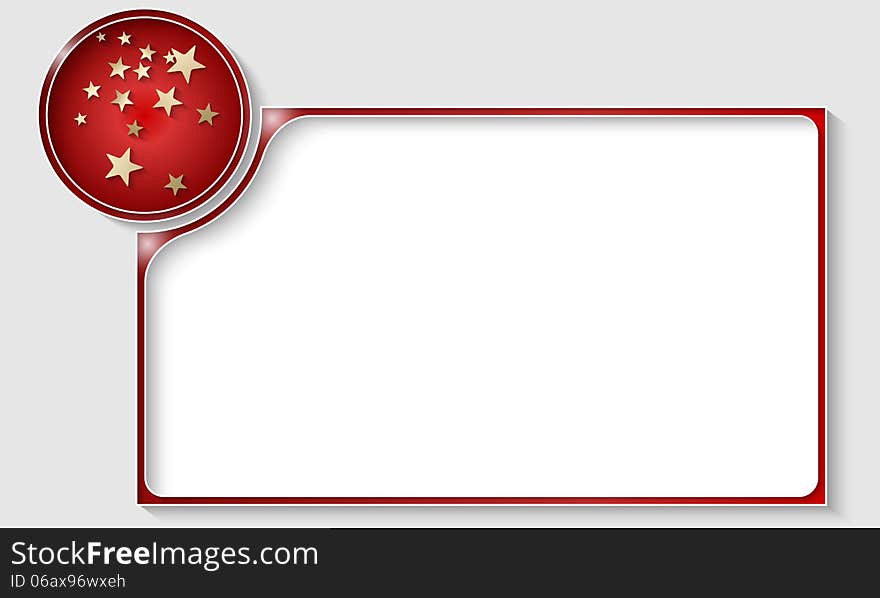 Red vector frame for any text with stars