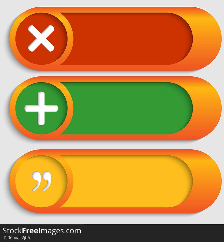 Vector Buttons With Marks