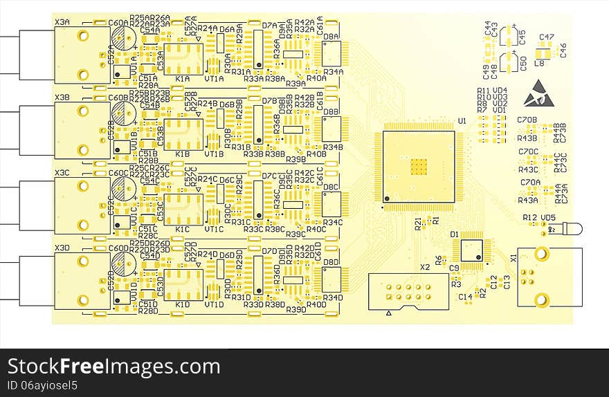 Device PCB yellow