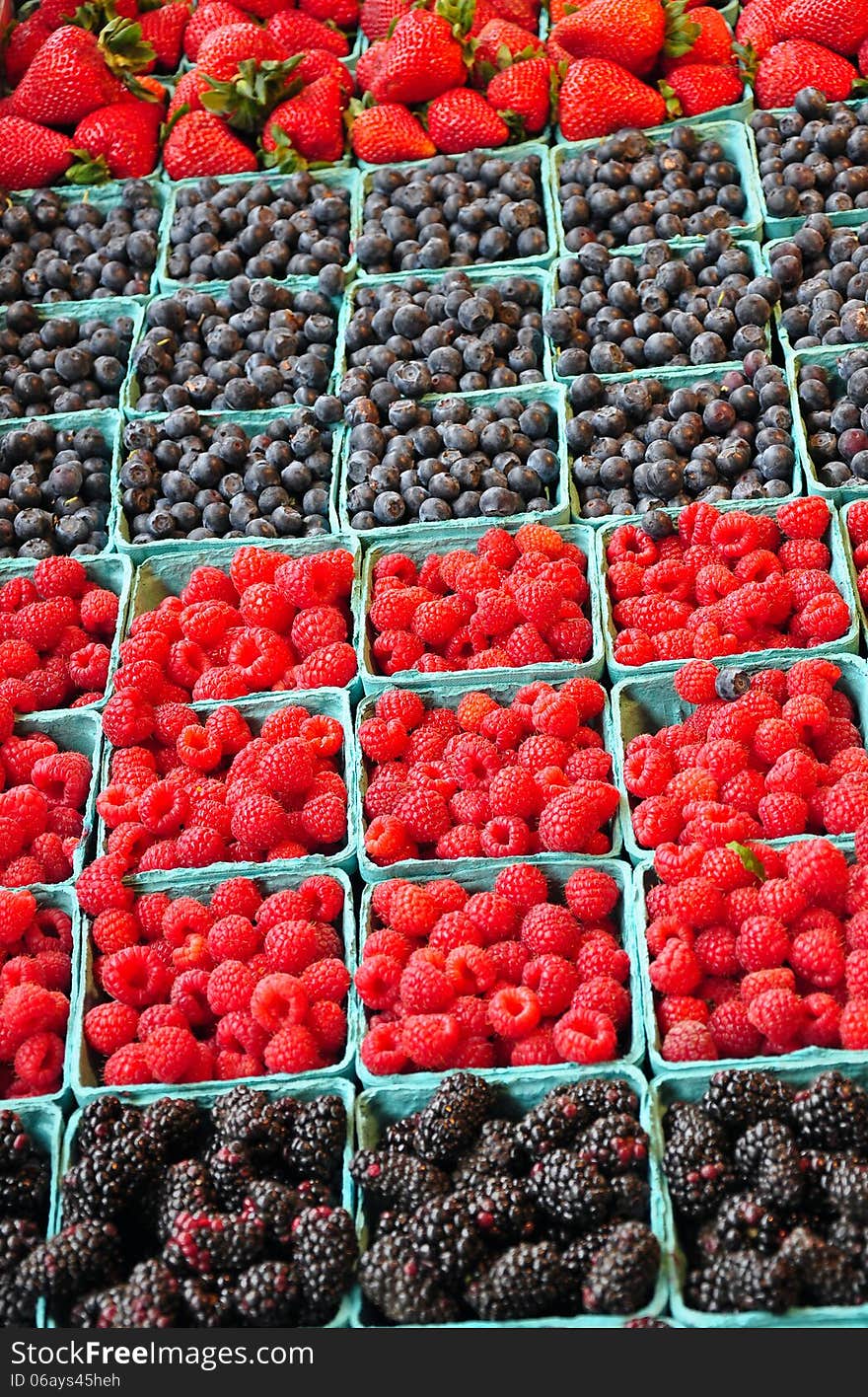 Fresh berries at market