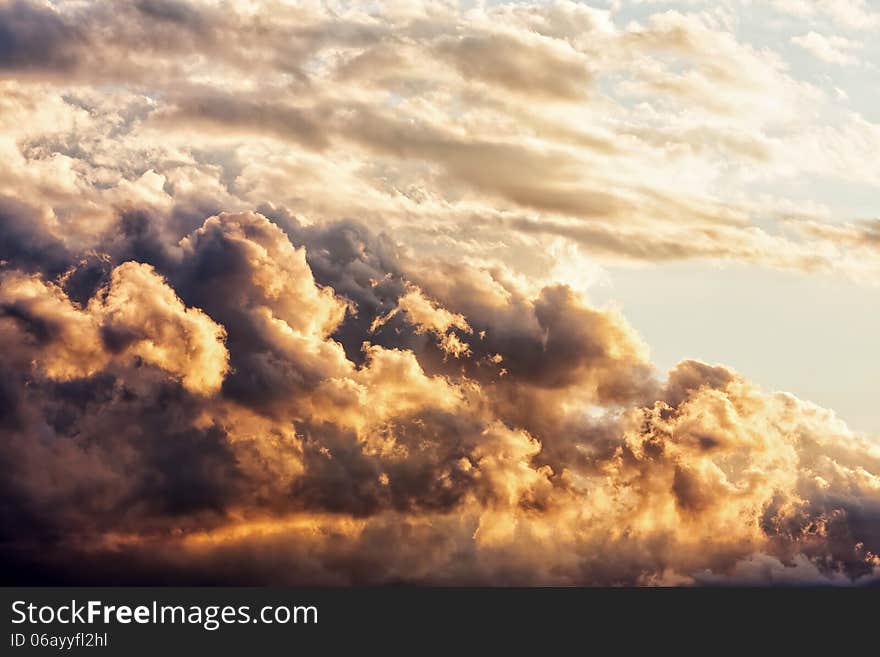 Big powerful storm clouds at summer. Big powerful storm clouds at summer