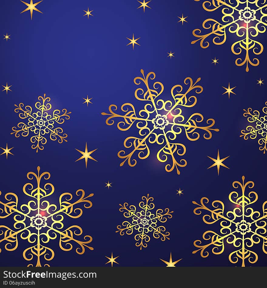 Winter background with snowflakes