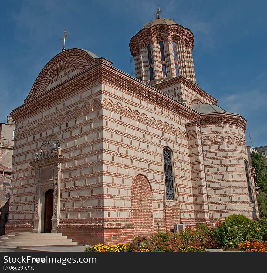 The Saint Anthony Church, part of the Old Court ensemble of Bucharest, exponent of classical Greek Orthodox architecture. Oldest standing church of Romania (built between 1558-1559). The Saint Anthony Church, part of the Old Court ensemble of Bucharest, exponent of classical Greek Orthodox architecture. Oldest standing church of Romania (built between 1558-1559).