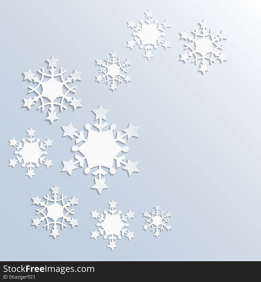 Christmas Background With Snowflakes