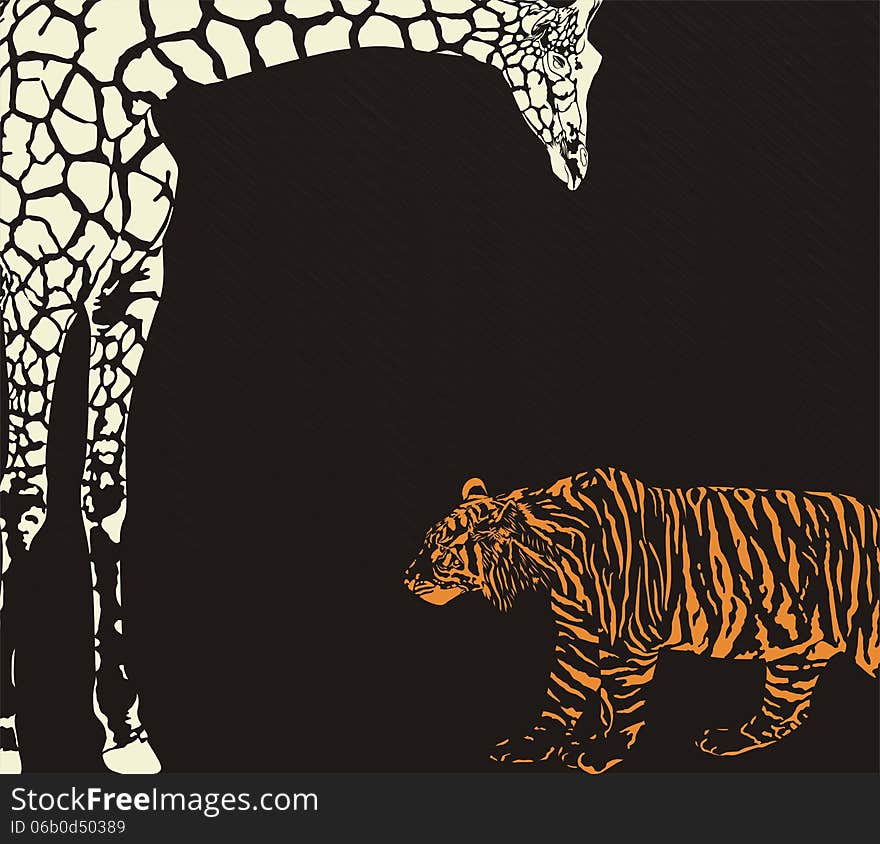 Inverse tiger and giraffe camouflage