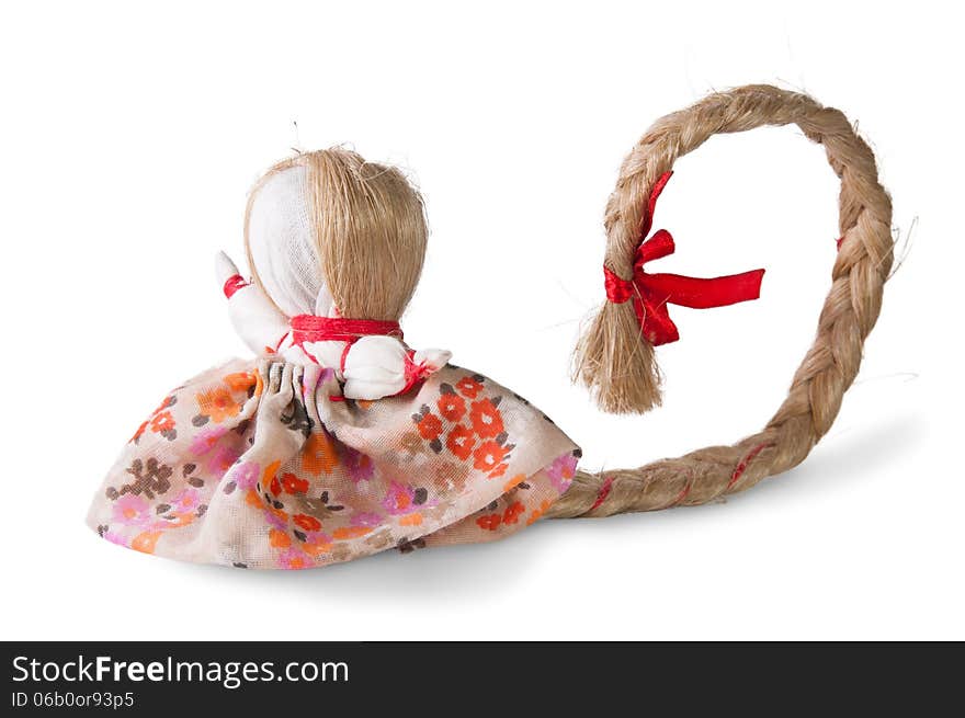 Russian Traditional Rag Doll With Tress