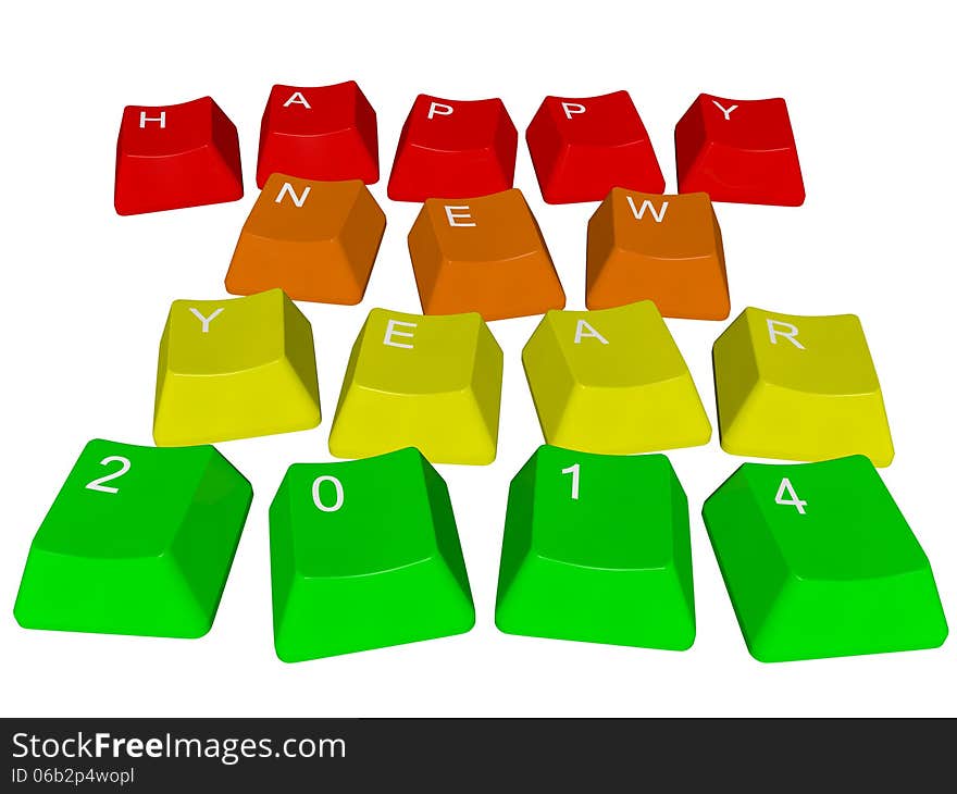 Illustration of pc keys PF 2014. Happy new year 2014. Illustration of pc keys PF 2014. Happy new year 2014.