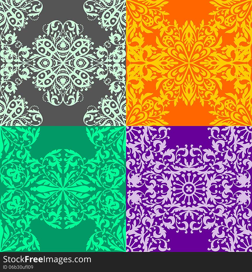 Vector seamless background with flowers. Vector seamless background with flowers