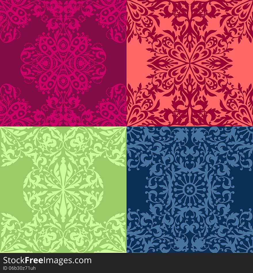 Vector seamless background with flowers. Vector seamless background with flowers