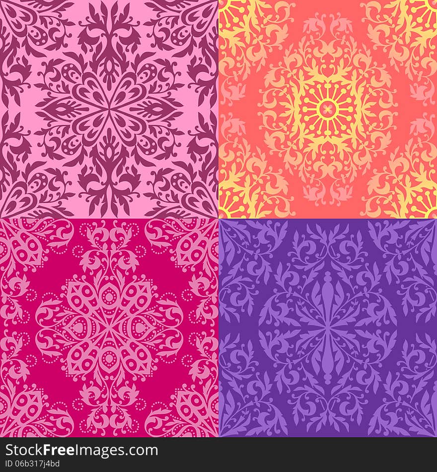 Vector seamless background with flowers. Vector seamless background with flowers