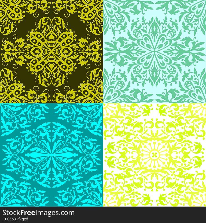 Vector seamless background with flowers. Vector seamless background with flowers