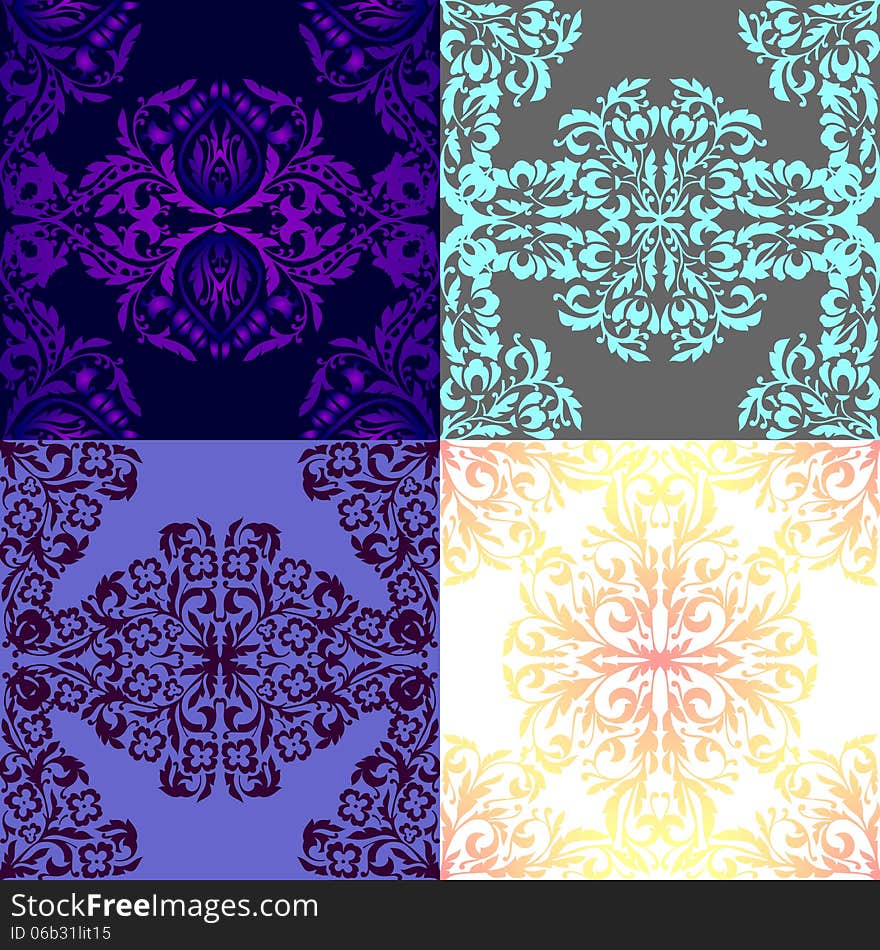 Vector seamless background with flowers. Vector seamless background with flowers