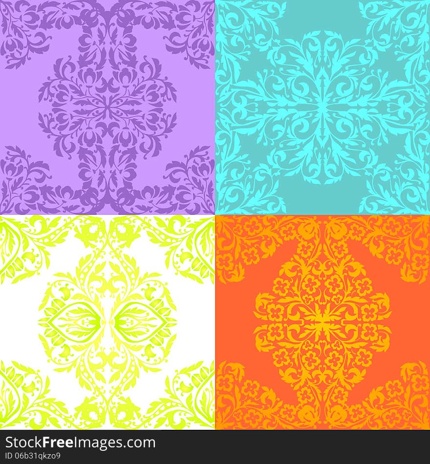 Vector seamless background with flowers. Vector seamless background with flowers