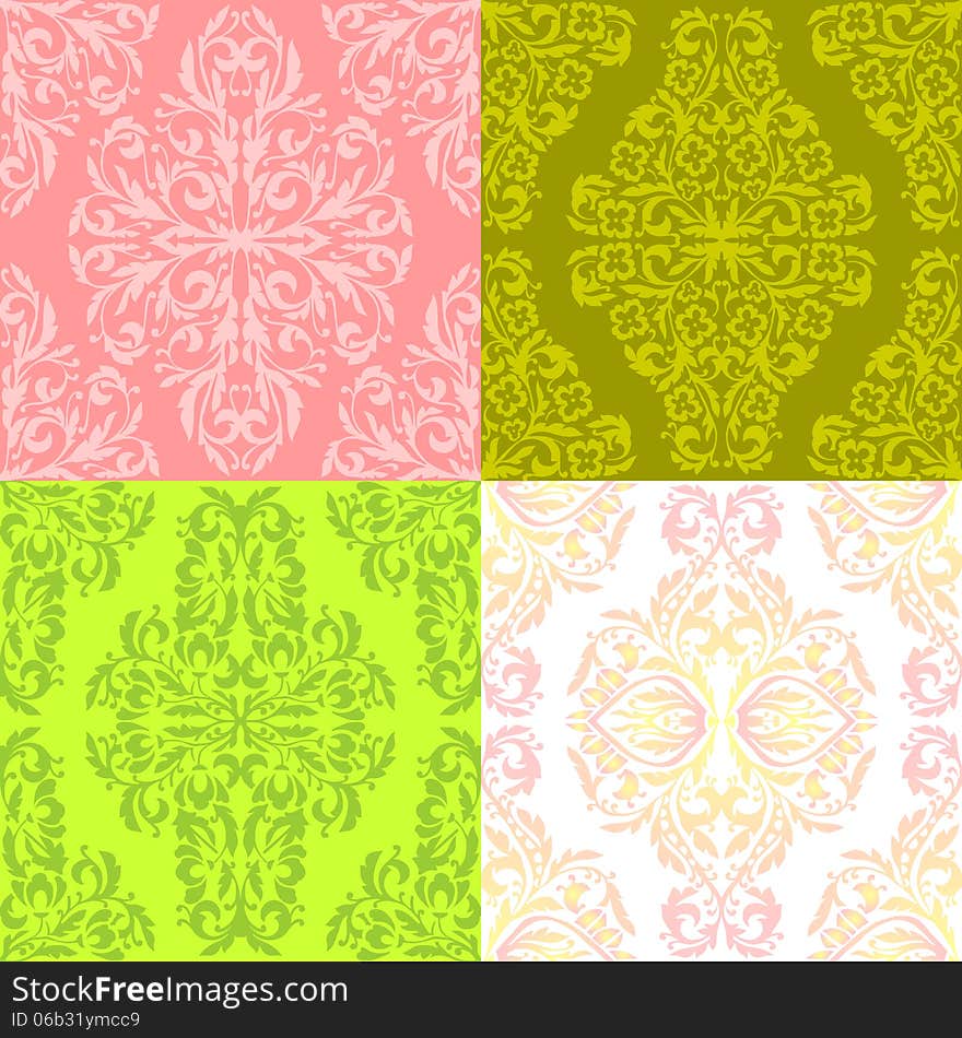 Vector seamless background with flowers. Vector seamless background with flowers