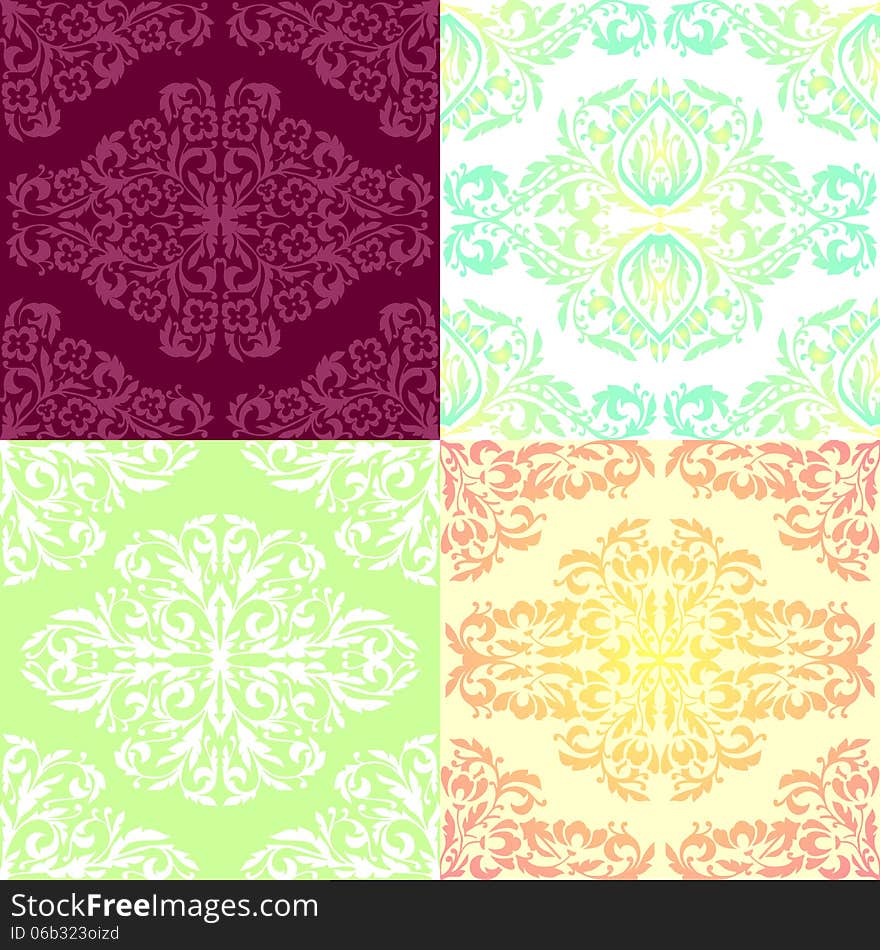 Vector seamless background with flowers. Vector seamless background with flowers