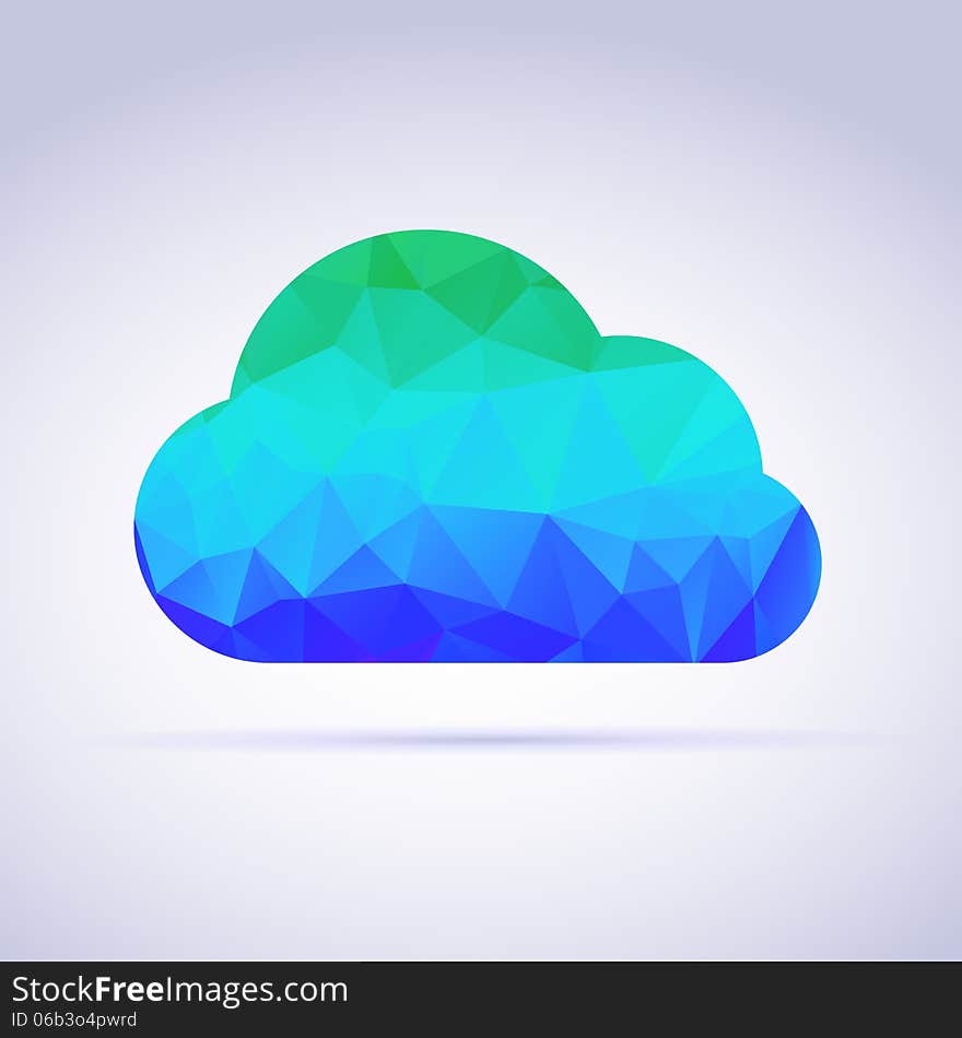 Creative icon clouds, triangles