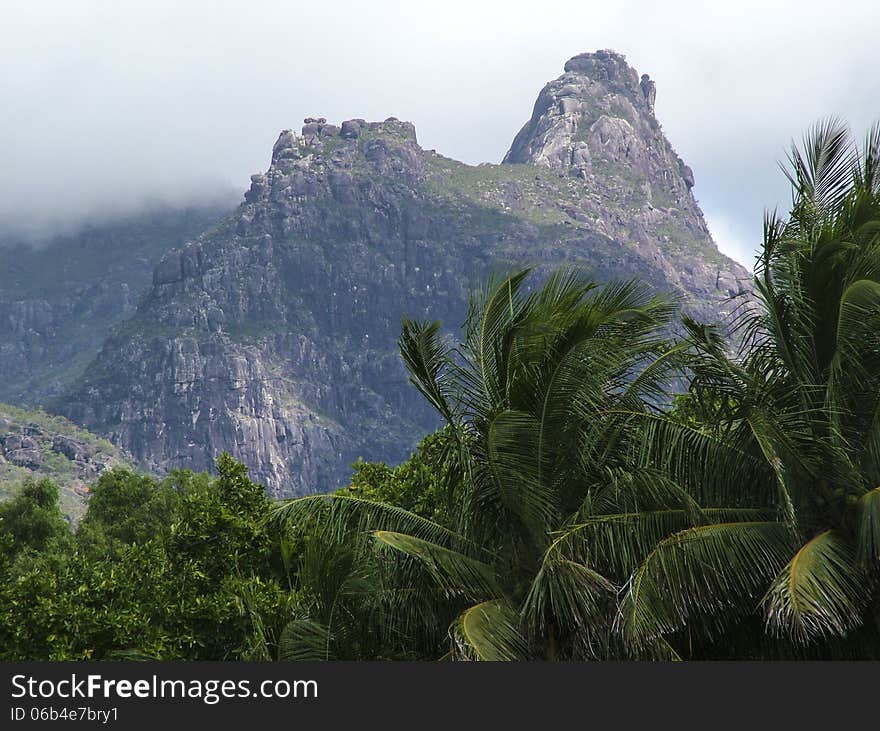 Mount Bowen after rain shower, Hinchinbrook Island, Great Barrier Reef. Mount Bowen after rain shower, Hinchinbrook Island, Great Barrier Reef