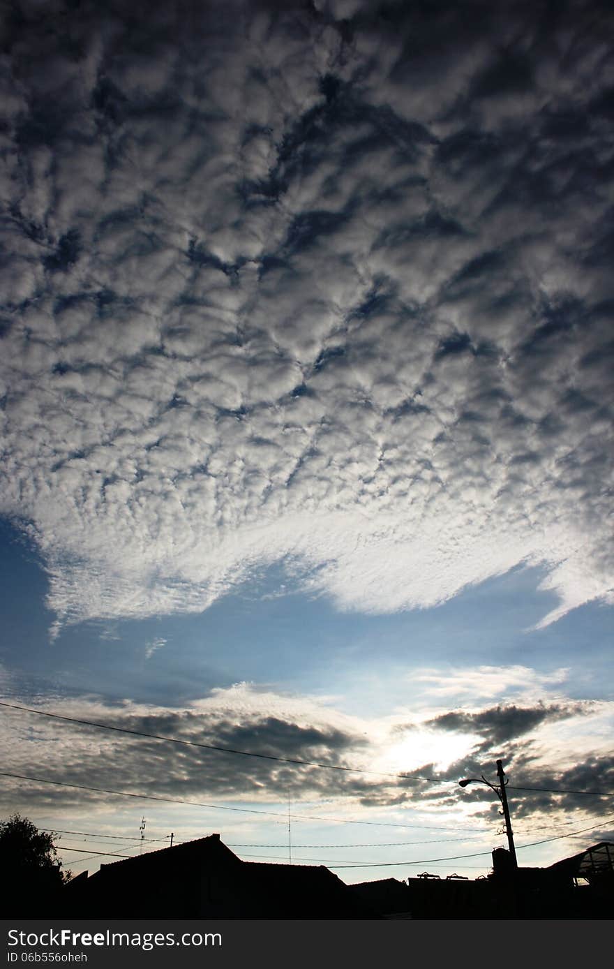 Dark clouds sky