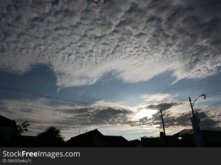 Dark clouds sky