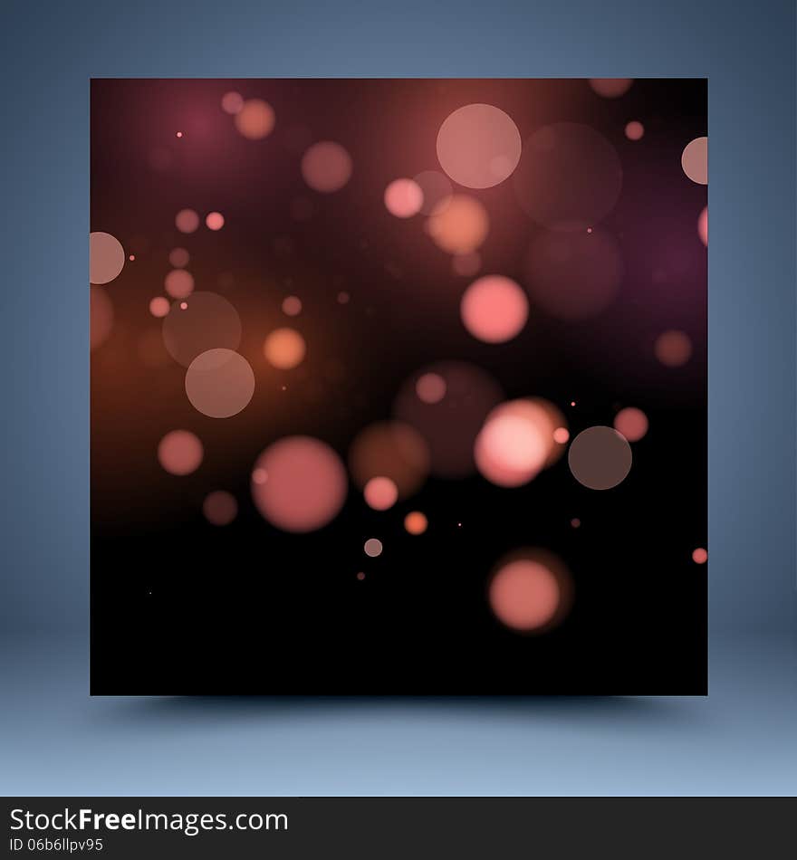 Red bokeh abstract background for website, banner, business card, invitation, postcard