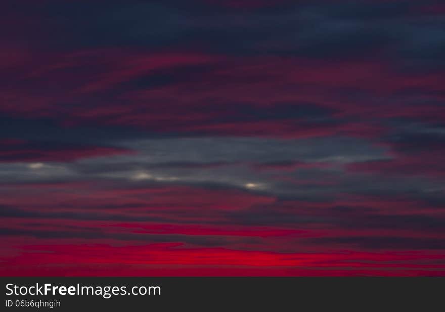 Anxiety dark blue with red sky. Anxiety dark blue with red sky