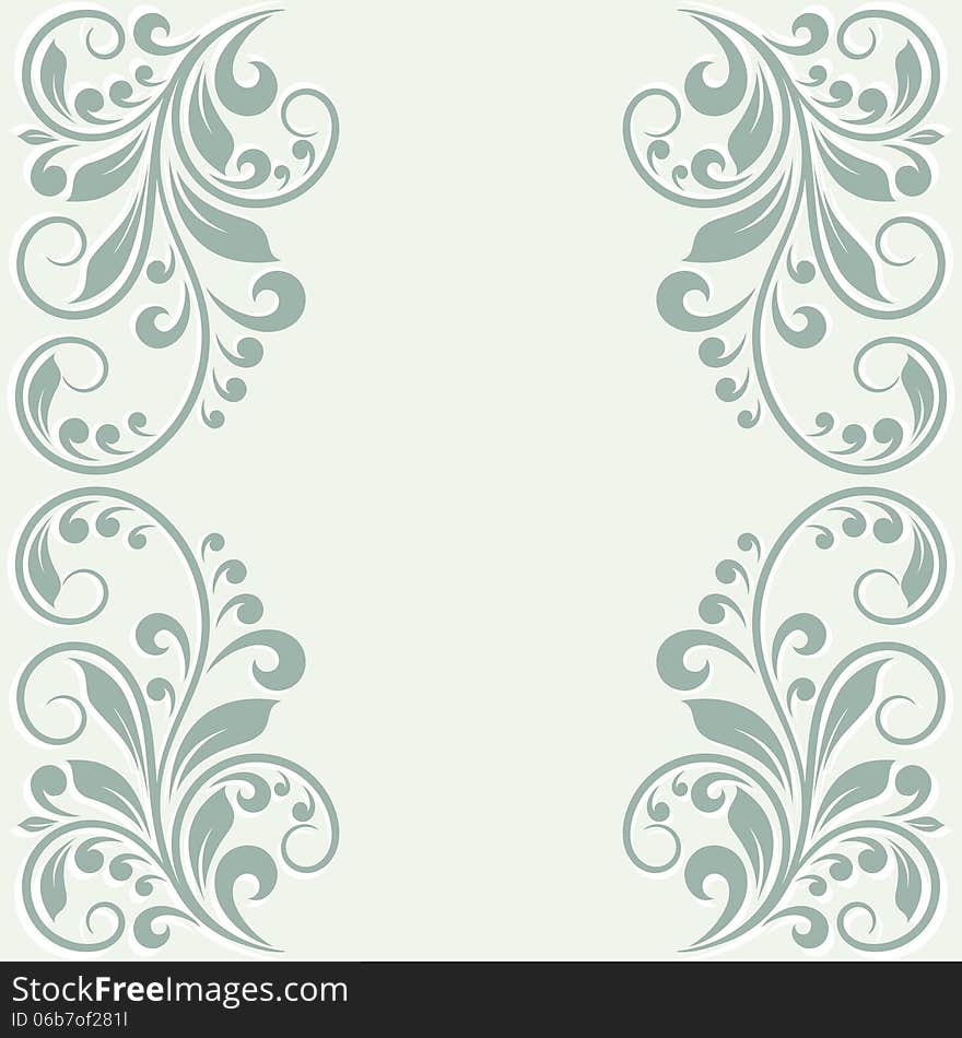 Floral invitation card