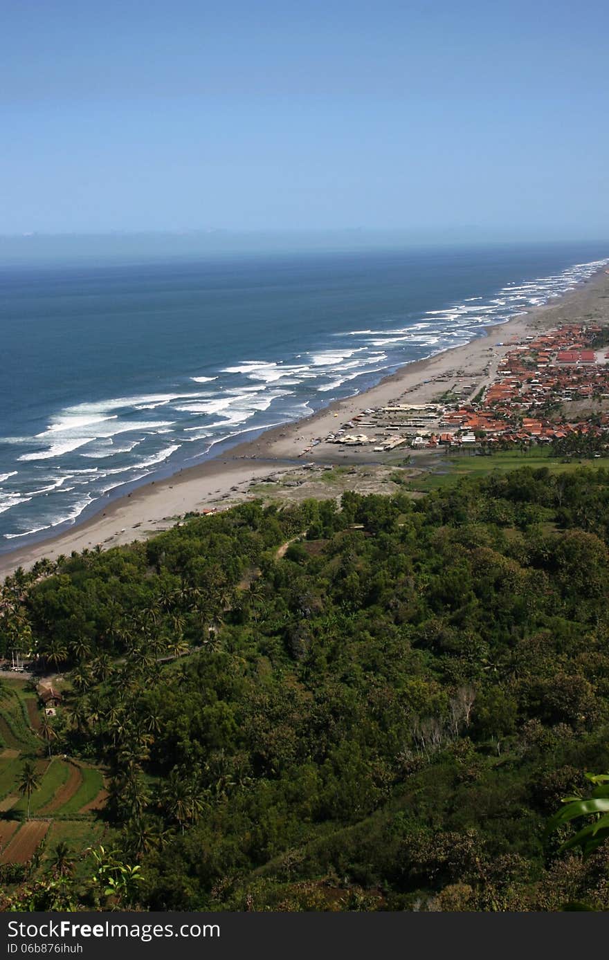 Parangtritis beautiful beaches in the district of Bantul, Yogyakarta, Indonesia