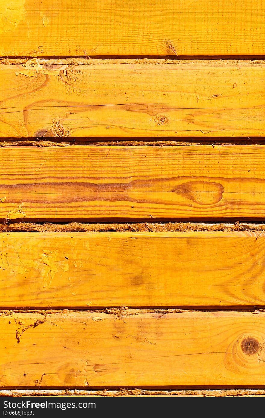 Wooden yellow wall