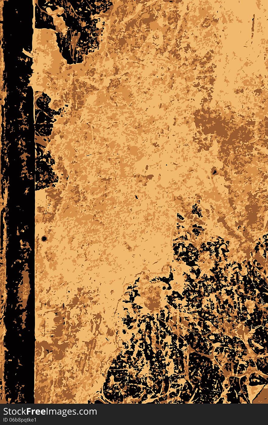 Battered old book cover with spots and stains (vector)